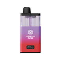 Aura Bar Twist 40k Box of 5 By Crystal Prime - Grape Berry Burst/Cherry Berry