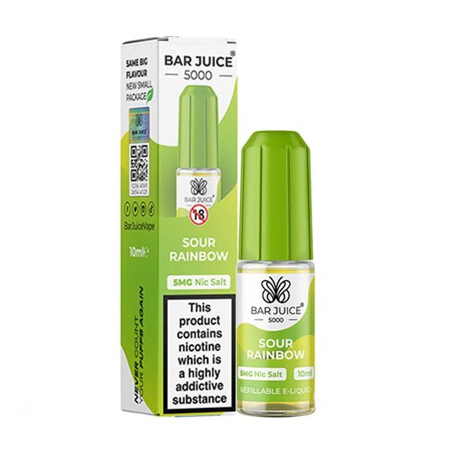 Bar Juice 5000 10ml Nic Salts E - liquids Box of 10 - Sour Rainbow *New*