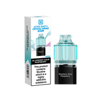 Crystal Prime Aura Bar 10k Replacement Pods Box of 5 - Blue Sour Raspberry