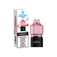 Crystal Prime Aura Bar 10k Replacement Pods Box of 5 - Strawberry Raspberry Ice