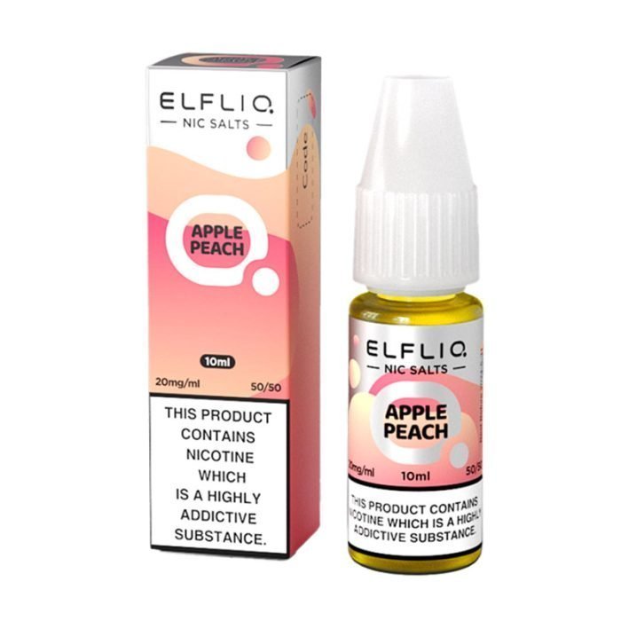 Elf Bar Elfliq 10ml Nic Salt - Box of 10 - Apple Peach