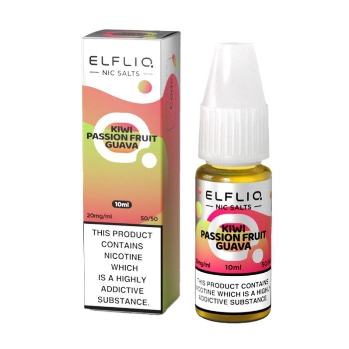 Elf Bar Elfliq 10ml Nic Salt - Box of 10 - Kiwi Passion Fruit Guava
