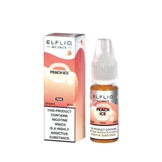 Elf Bar Elfliq 10ml Nic Salt - Box of 10 - Peach Ice