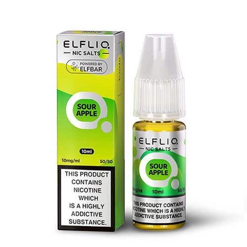 Elf Bar Elfliq 10ml Nic Salt - Box of 10 - Sour Apple