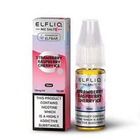 Elf Bar Elfliq 10ml Nic Salt - Box of 10 - Strawberry Raspberry Cherry Ice