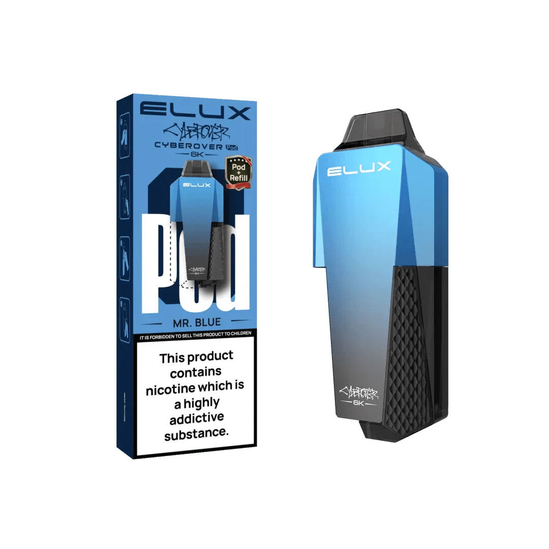 Elux Cyberover 6000 Replacement Pods - Box of 5 - Mr Blue