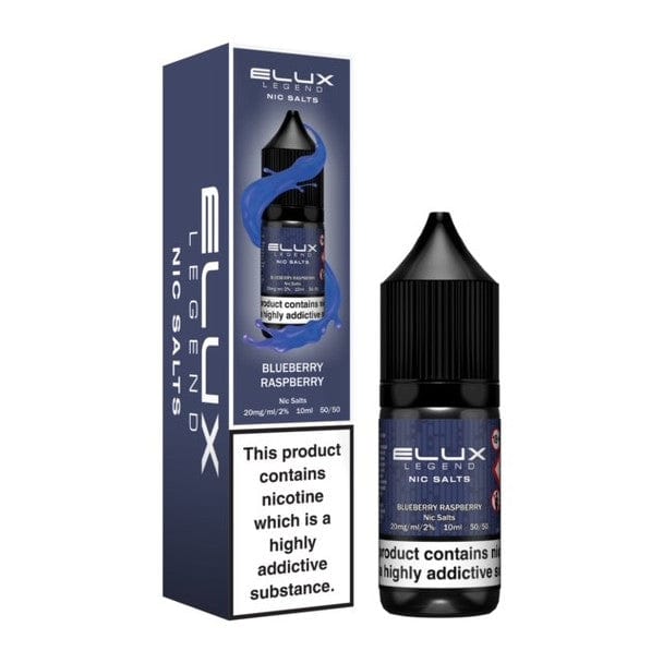 Elux Legend Nic Salts 10ml E - liquids - Box of 10 - Blueberry Raspberry