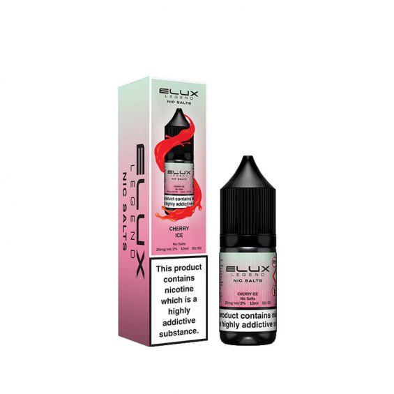 Elux Legend Nic Salts 10ml E - liquids - Box of 10 - Cherry Ice