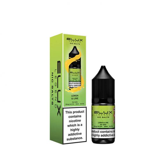 Elux Legend Nic Salts 10ml E - liquids - Box of 10 - Lemon & Lime