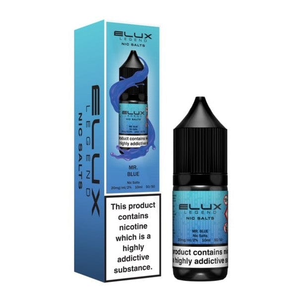 Elux Legend Nic Salts 10ml E - liquids - Box of 10 - Mr Blue