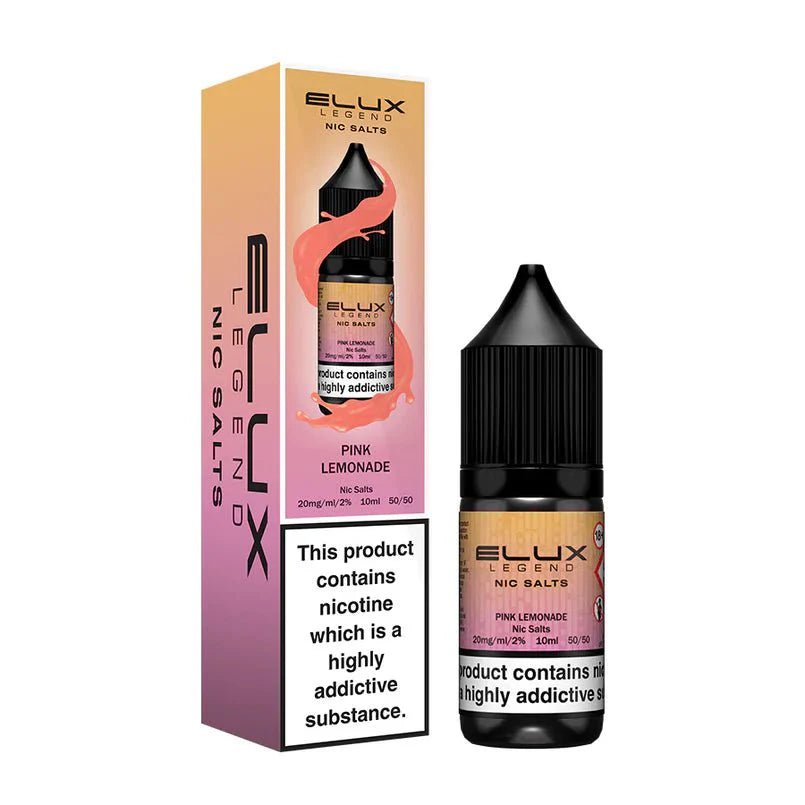 Elux Legend Nic Salts 10ml E - liquids - Box of 10 - Pink Lemonade