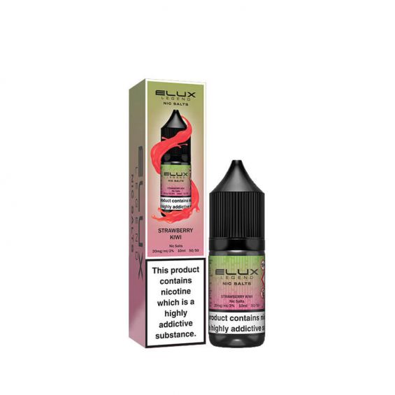 Elux Legend Nic Salts 10ml E - liquids - Box of 10 - Strawberry Kiwi