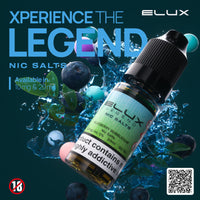 Elux Legend Nic Salts 10ml E - liquids - Box of 10 - Strawberry Watermelon Bubblegum