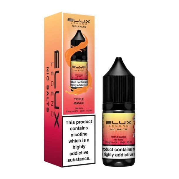 Elux Legend Nic Salts 10ml E - liquids - Box of 10 - Triple Mango
