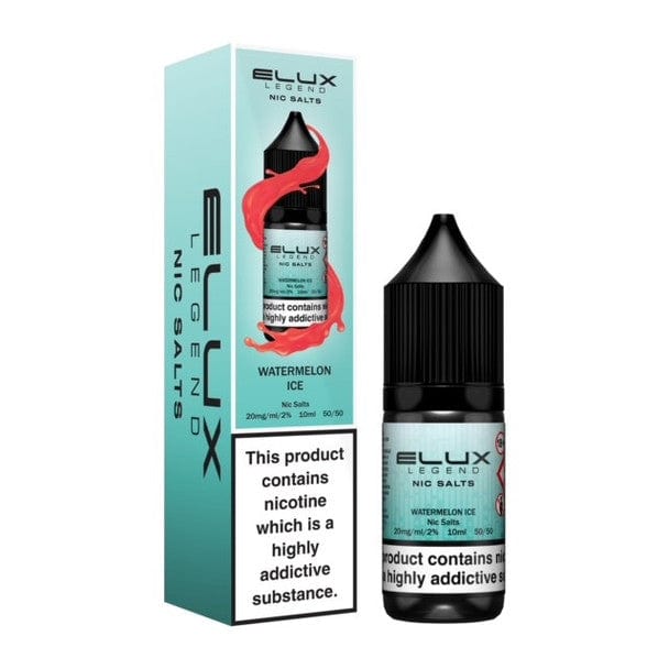 Elux Legend Nic Salts 10ml E - liquids - Box of 10 - Watermelon Ice