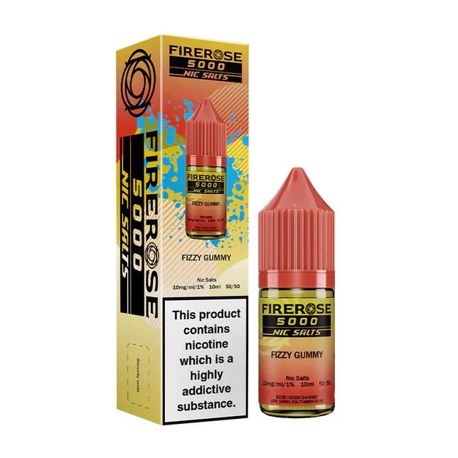 Firerose 5000 10ml Nic Salts E - liquids Box of 10 - Fizzy Gummy