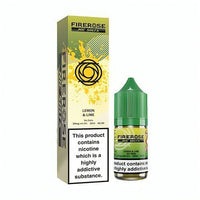 Firerose 5000 10ml Nic Salts E - liquids Box of 10 - Lemon & Lime