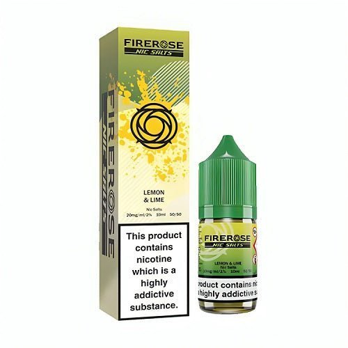 Firerose 5000 10ml Nic Salts E - liquids Box of 10 - Lemon & Lime