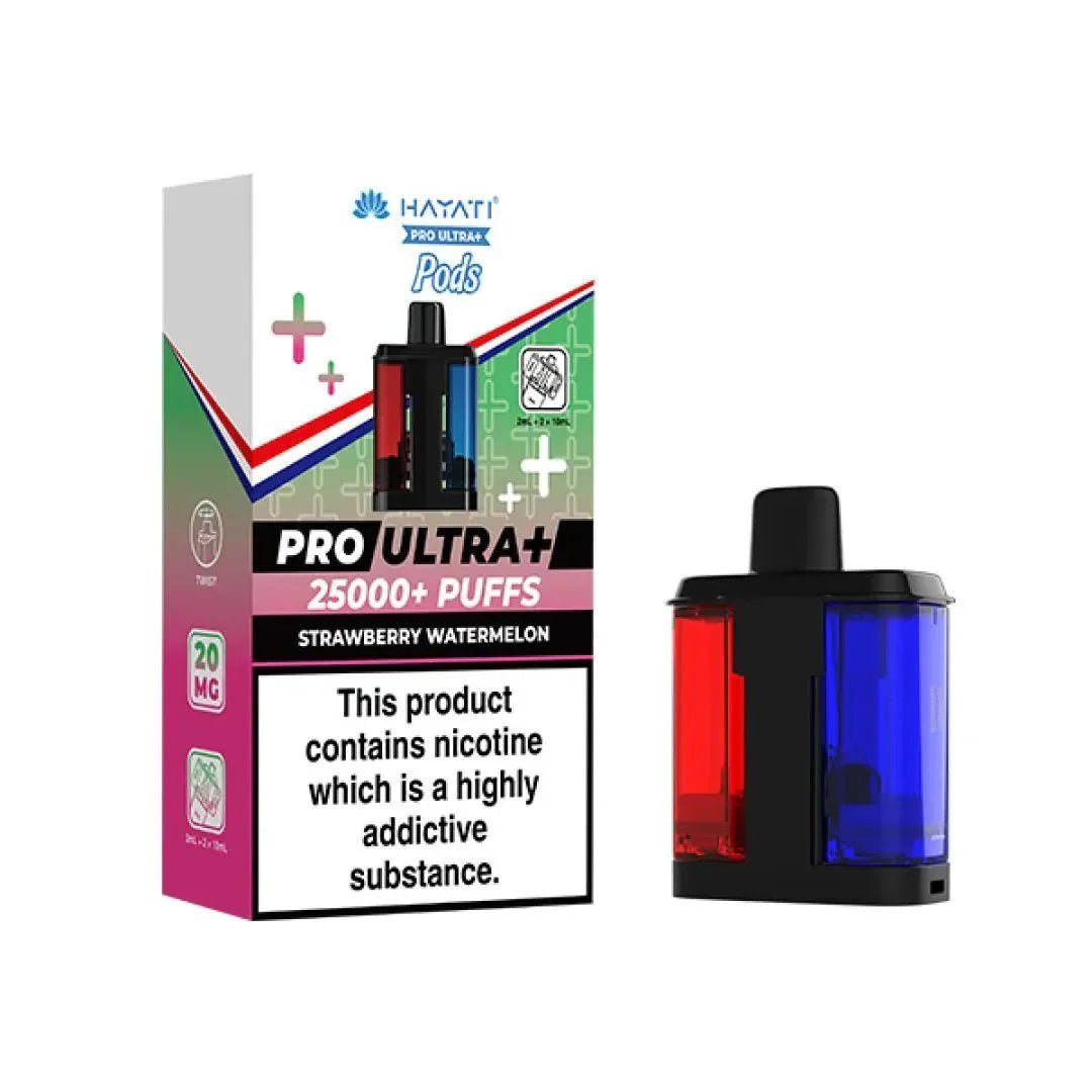 Hayati Pro Ultra Plus 25k Prefilled Pods Pack of 5 - Strawberry Watermelon