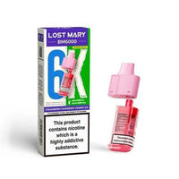 Lost Mary BM6000 Prefilled Pods Pack of 5 - Strawberry Raspberry Cherry Ice