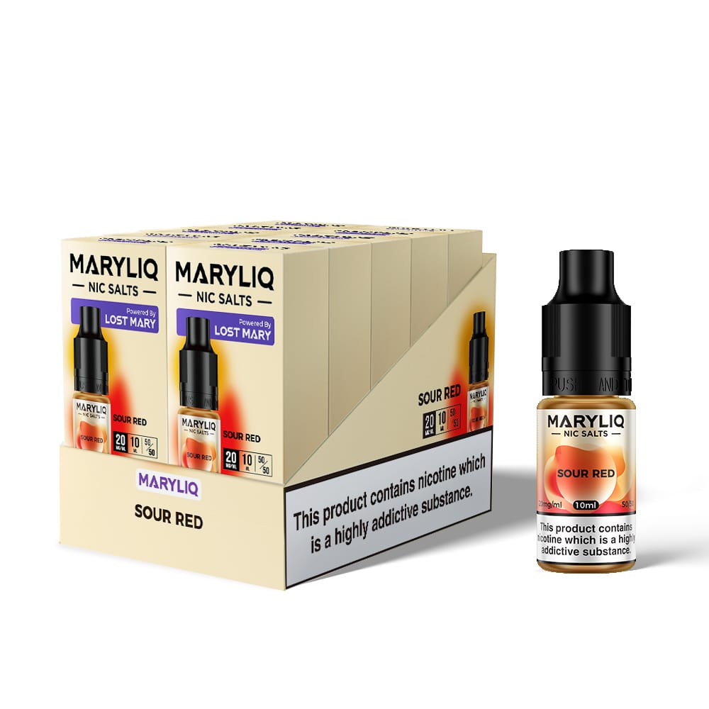 Lost Mary Maryliq Nic Salts 10ml - Box of 10 - Sour Red