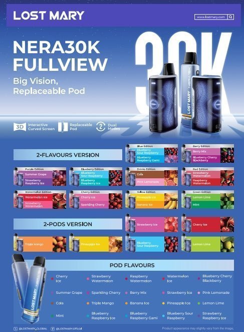 Lost Mary Nera 30K Prefilled Vape Pack of 5 - Watermelon Edition