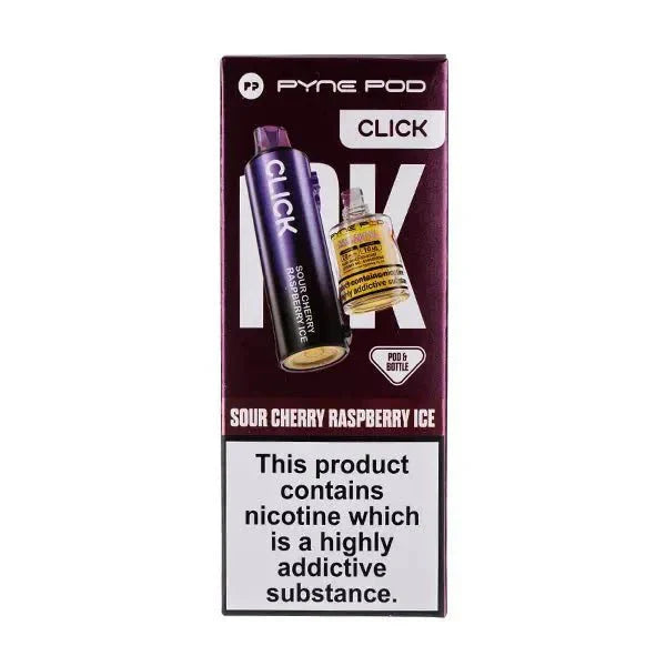 Pyne Pod Click 50k Replacement Pods - Sour Cherry Raspberry Ice - vapeukwholesale