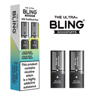 The Bling Ultra Plus 30k Replacement Pods Pack of 5 - Blue Razz Gummy Bear
