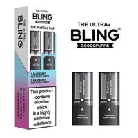 The Bling Ultra Plus 30k Replacement Pods Pack of 5 - Blueberry Cotton Candy/Raspberry Cotton Candy