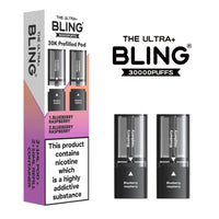 The Bling Ultra Plus 30k Replacement Pods Pack of 5 - Blueberry Raspberry