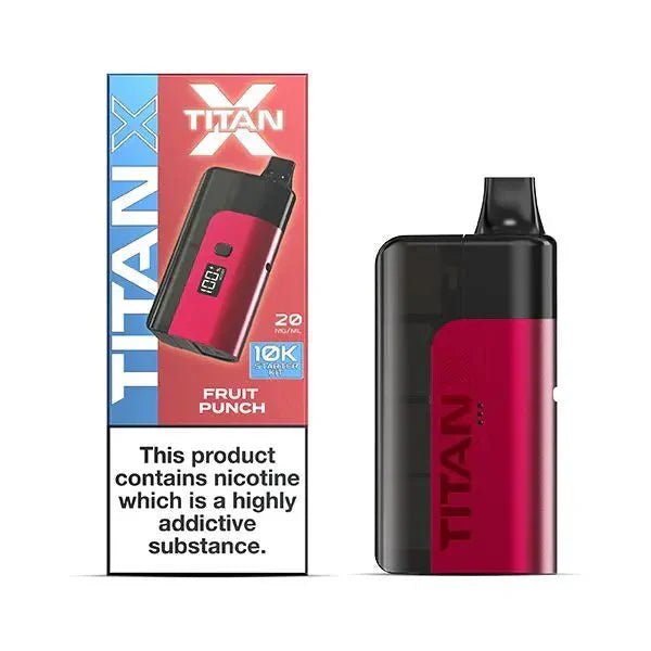 Titan 10000 X Prefilled Vape Pod Kit - Box of 5 - Fruit Punch