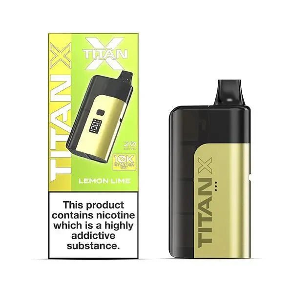 Titan 10000 X Prefilled Vape Pod Kit - Box of 5 - Lemon Lime