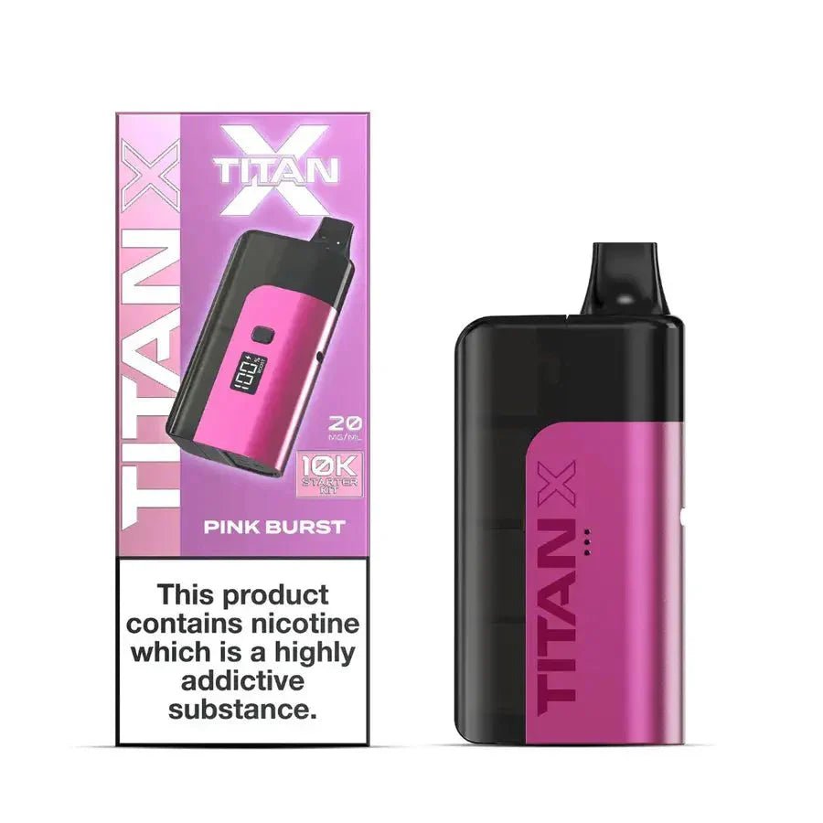 Titan 10000 X Prefilled Vape Pod Kit - Box of 5 - Pink Burst