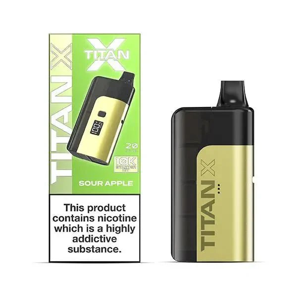 Titan 10000 X Prefilled Vape Pod Kit - Box of 5 - Sour Apple