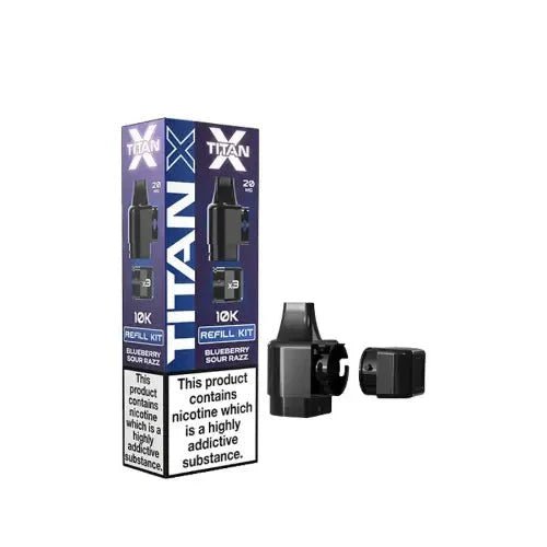 Titan X Replacement Pods - Pack of 10 - Blue Sour Razz