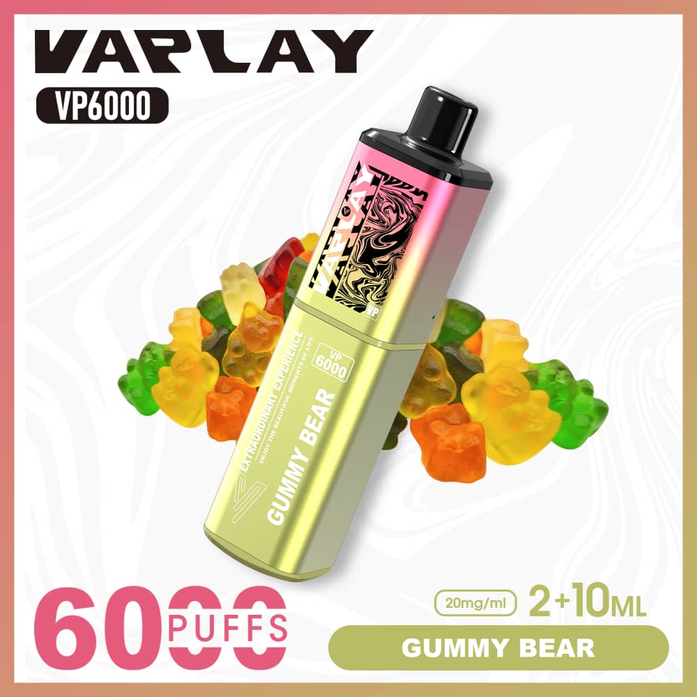 Vaplay VP6000 Prefilled Pod Vape Kit Box of 5 - Gummy Bear