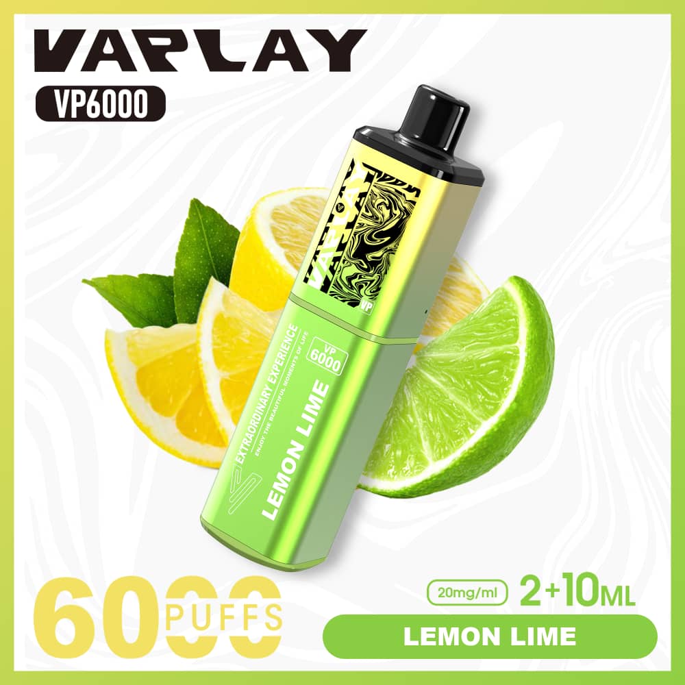 Vaplay VP6000 Prefilled Pod Vape Kit Box of 5 - Lemon Lime
