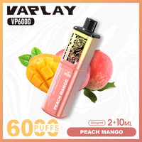 Vaplay VP6000 Prefilled Pod Vape Kit Box of 5 - Peach Mango