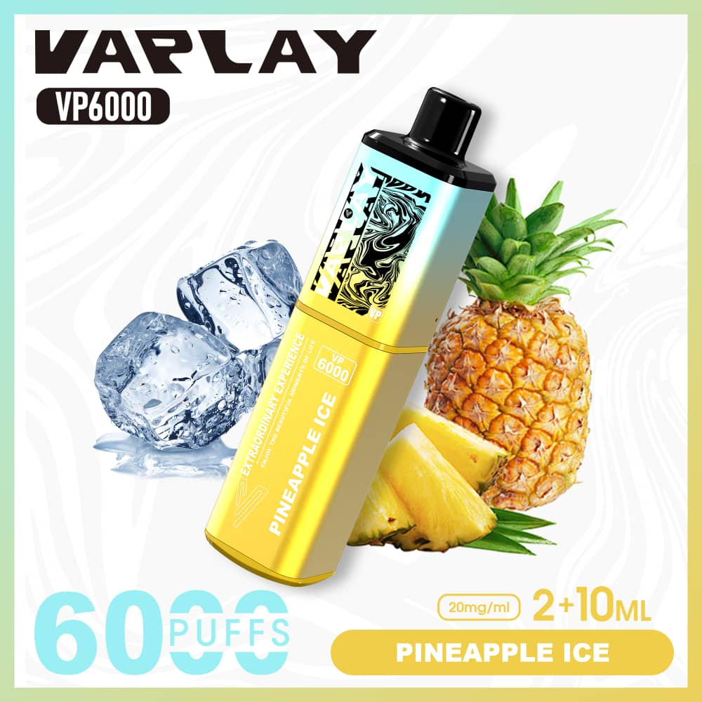 Vaplay VP6000 Prefilled Pod Vape Kit Box of 5 - Pineapple Ice