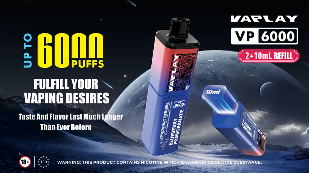 Vaplay VP6000 Prefilled Pod Vape Kit Box of 5 - Pineapple Ice