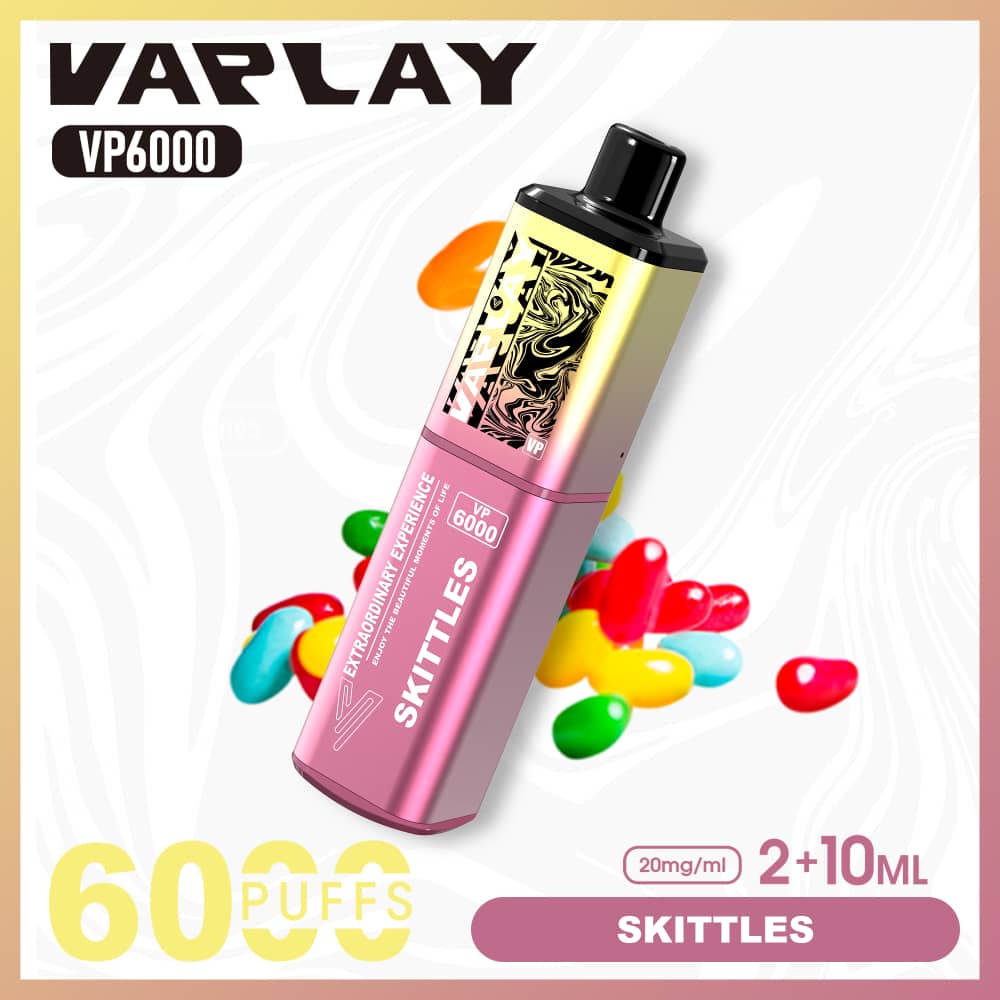 Vaplay VP6000 Prefilled Pod Vape Kit Box of 5 - Skittles