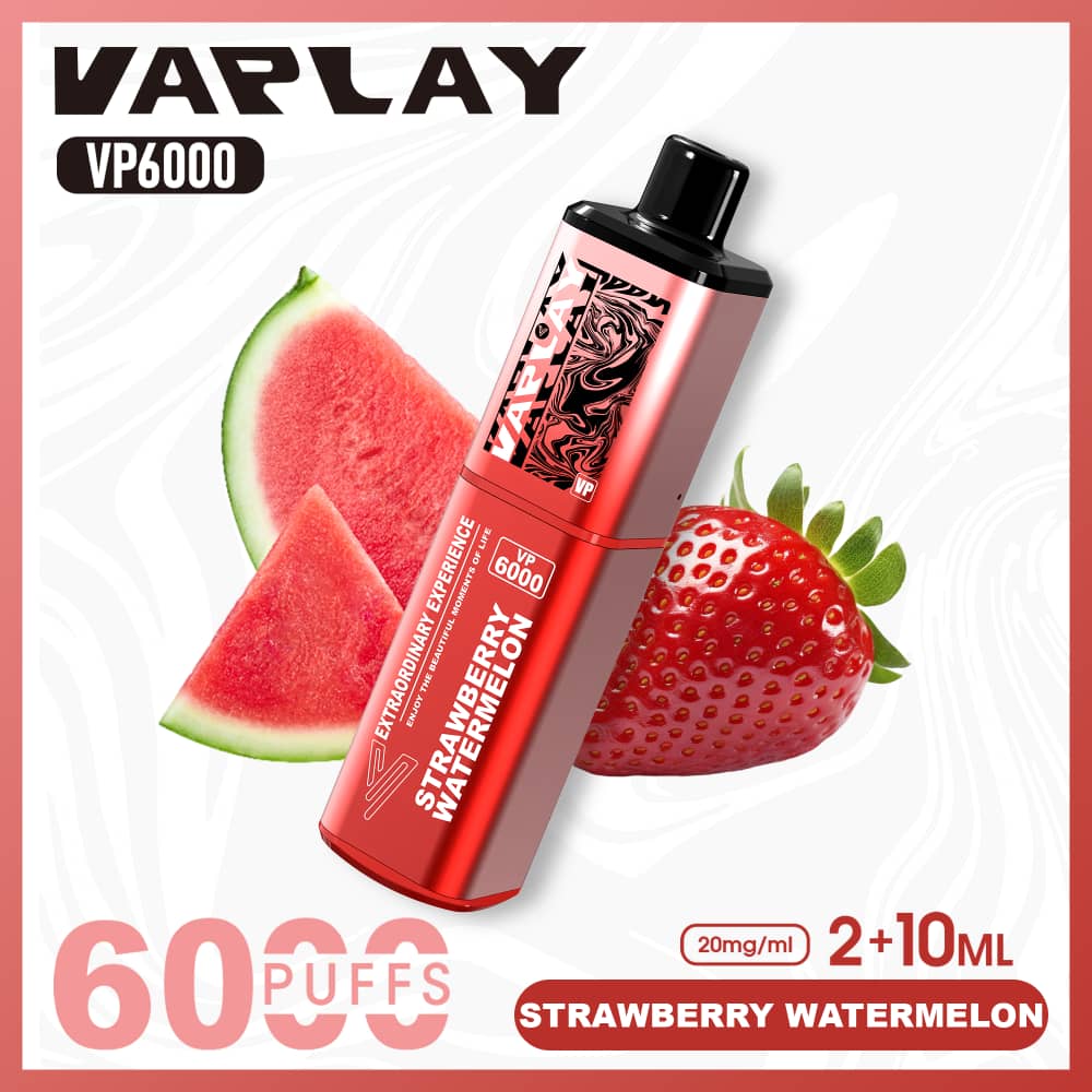 Vaplay VP6000 Prefilled Pod Vape Kit Box of 5 - Strawberry Watermelon