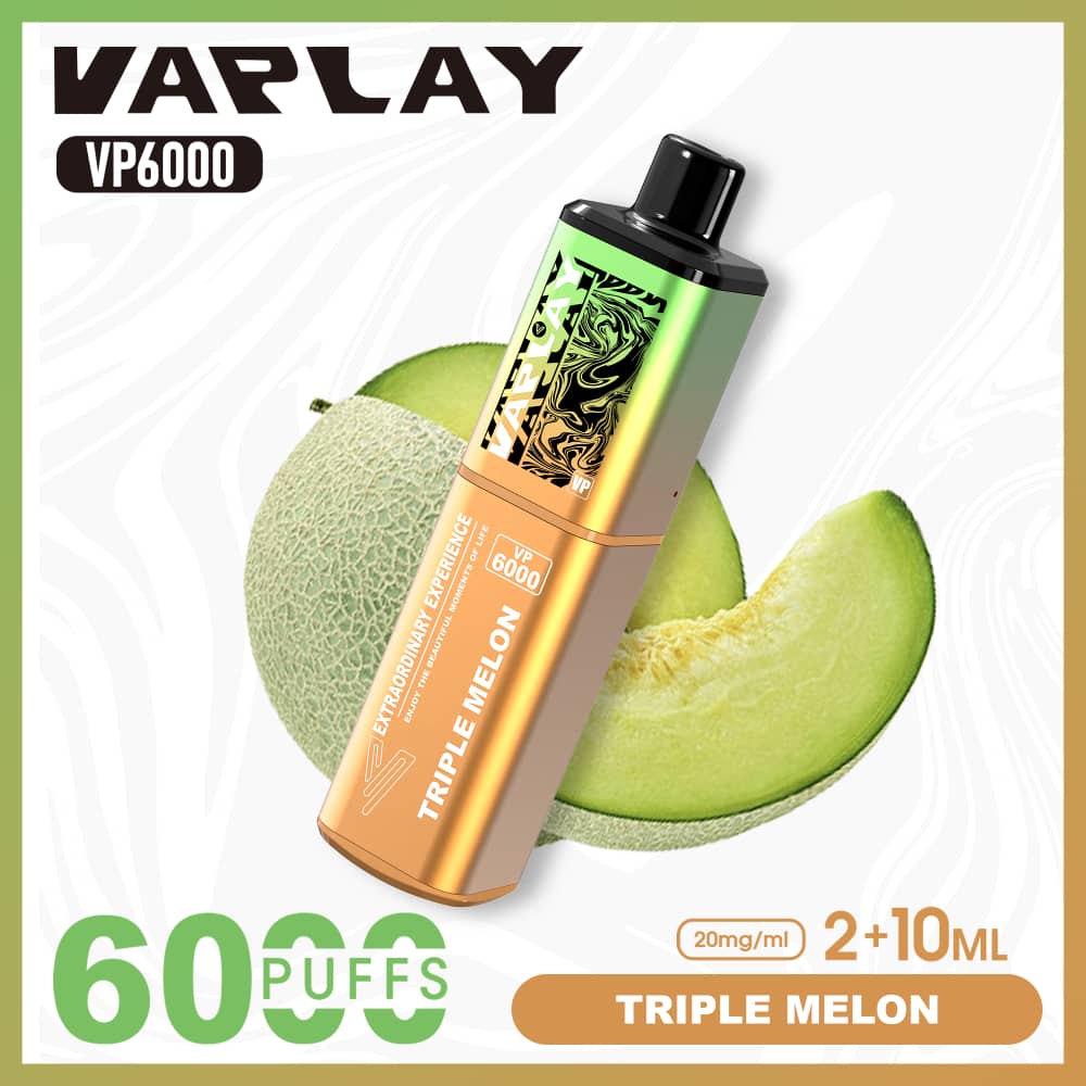 Vaplay VP6000 Prefilled Pod Vape Kit Box of 5 - Triple Melon