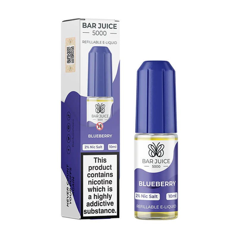 Bar Juice 5000 10ml Nic Salts E - liquids Box of 10 - Blueberry
