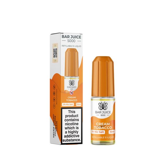 Bar Juice 5000 10ml Nic Salts E - liquids Box of 10 - Cream Tobacco