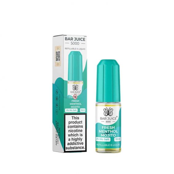 Bar Juice 5000 10ml Nic Salts E - liquids Box of 10 - Fresh Menthol Mojito