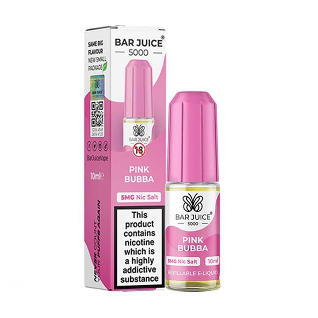 Bar Juice 5000 10ml Nic Salts E - liquids Box of 10 - Pink Bubba*New*