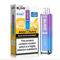 Crystal Bling Max 8000 Prefilled Pod Kit Box of 5 - Blue Sour Raspberry