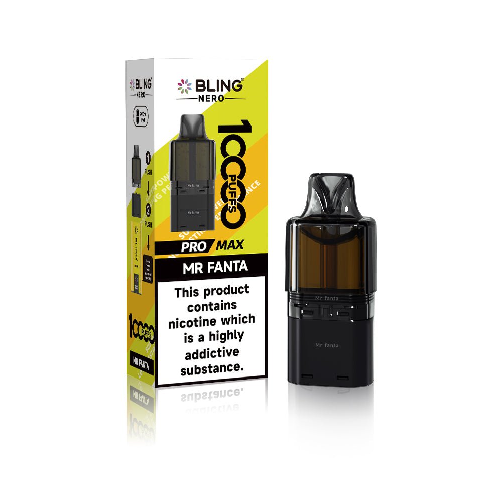 Crystal Bling Nero 10k Prefilled Pods Box of 5 - Mr Fanta