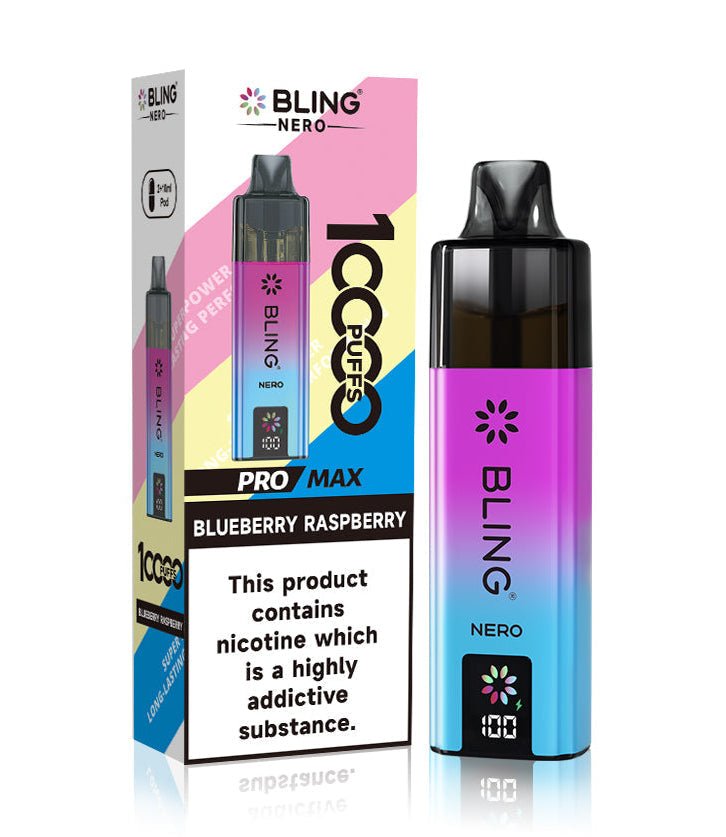Crystal Bling Nero 10k Vape Kit Box of 5 - Blueberry Raspberry